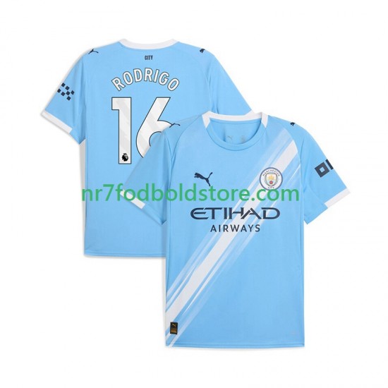 Manchester City Trøje Rodrigo Hernandez 16 Mænd Hjemmebane Fodboldsæt 2025-2026 Kortærmet