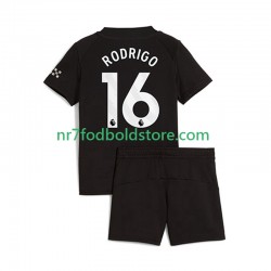 Manchester City Trøje Rodrigo Hernandez 16 Børn Udebane Fodboldsæt 2025-2026 Kortærmet