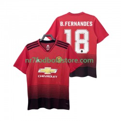 Manchester United Trøje B.FERNANDES 18 2018 2019 Retro Mænd Hjemmebane Fodboldsæt Kortærmet