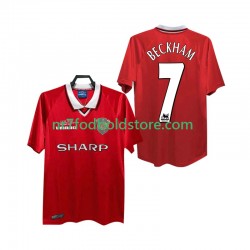 Manchester United Trøje BECKHAM 7 2000 Retro Mænd Hjemmebane Fodboldsæt 1999 Kortærmet