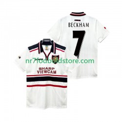 Manchester United Trøje Beckham 7 Retro Mænd Udebane Fodboldsæt 1998 1999 Kortærmet