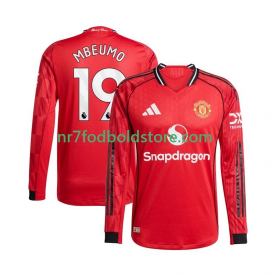 Manchester United Trøje Bryan Mbeumo 19 Mænd Hjemmebane Fodboldsæt 2025-2026 Langærmet