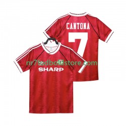 Manchester United Trøje CANTONA 7 1990 1992 Retro Mænd Hjemmebane Fodboldsæt Kortærmet