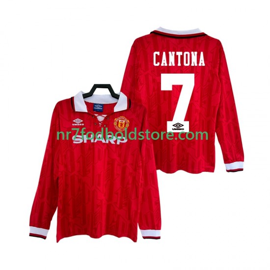Manchester United Trøje CANTONA 7 1992 Retro Mænd Hjemmebane Fodboldsæt 1994 Langærmet