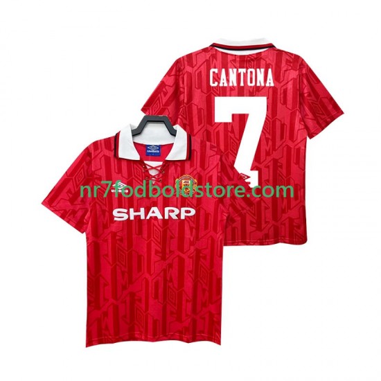 Manchester United Trøje CANTONA 7 1992 Retro Mænd Hjemmebane Fodboldsæt 1994 Kortærmet