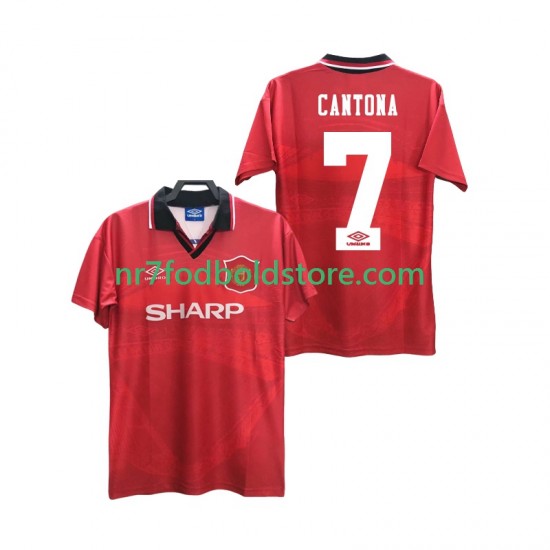 Manchester United Trøje CANTONA 7 1996 Retro Mænd Hjemmebane Fodboldsæt 1994 Kortærmet