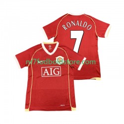 Manchester United Trøje Cristiano Ronaldo 7 2007 Retro Mænd Hjemmebane Fodboldsæt 2006 Kortærmet