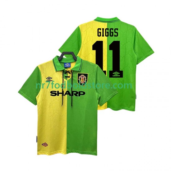 Manchester United Trøje GIGGS 11 1992 Retro Mænd Udebane Fodboldsæt 1994 Kortærmet