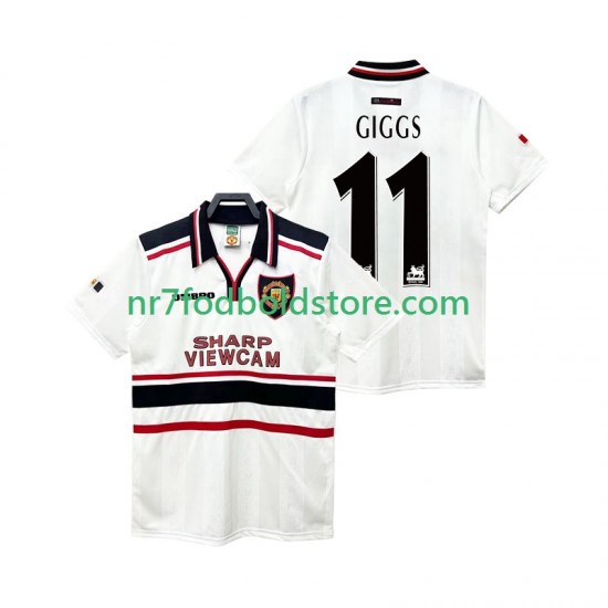 Manchester United Trøje GIGGS 11 Retro Mænd Udebane Fodboldsæt 1998 1999 Kortærmet