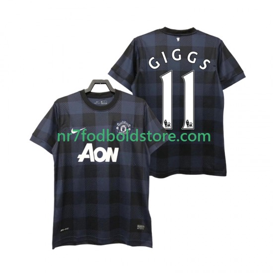 Manchester United Trøje GIGGS 11 2013 2014 Retro Mænd Udebane Fodboldsæt Kortærmet