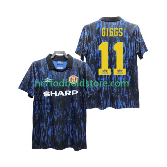 Manchester United Trøje GIGGS 11 1993 Retro Mænd Hjemmebane Fodboldsæt Kortærmet