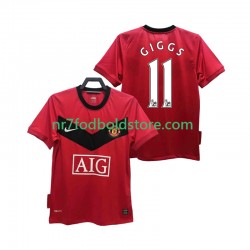 Manchester United Trøje GIGGS 11 2009 Retro Mænd Hjemmebane Fodboldsæt 2010 Kortærmet