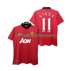 Manchester United Trøje GIGGS 11 2013 2014 Retro Mænd Hjemmebane Fodboldsæt Kortærmet