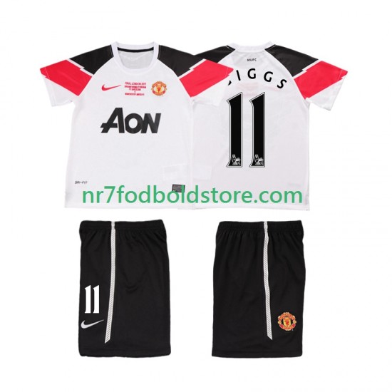 Manchester United Trøje GIGGS 11 Champions League 2012 Retro Børn 3. Valg Fodboldsæt 2011 Kortærmet