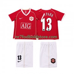 Manchester United Trøje J.S.PARK 13 2007 Retro Børn Hjemmebane Fodboldsæt 2006 Kortærmet