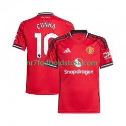 Manchester United Trøje Matheus Cunha 10 Mænd Hjemmebane Fodboldsæt 2025-2026 Kortærmet