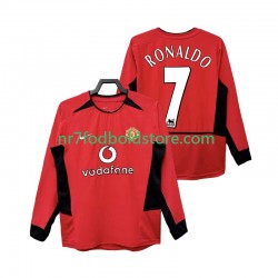 Manchester United Trøje RONALDO 7 Retro Mænd Hjemmebane Fodboldsæt 2004 2002 Langærmet
