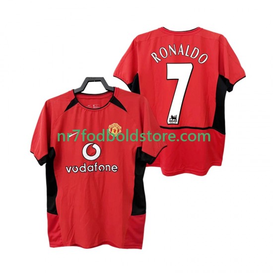 Manchester United Trøje RONALDO 7 Retro Mænd Hjemmebane Fodboldsæt 2004 2002 Kortærmet