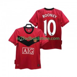 Manchester United Trøje ROONEY 10 2009 Retro Mænd Hjemmebane Fodboldsæt 2010 Kortærmet