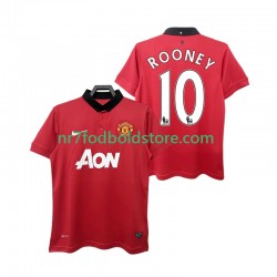 Manchester United Trøje ROONEY 10 2013 2014 Retro Mænd Hjemmebane Fodboldsæt Kortærmet