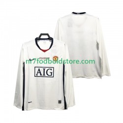Manchester United Trøje Champions League 2009 Retro Mænd Udebane Fodboldsæt 2008 Langærmet