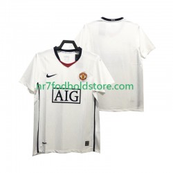 Manchester United Trøje Premier League 2009 Retro Mænd Udebane Fodboldsæt 2008 Kortærmet