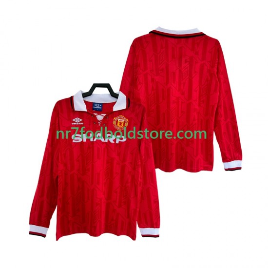 Manchester United Trøje 1992 Retro Mænd Hjemmebane Fodboldsæt 1994 Langærmet