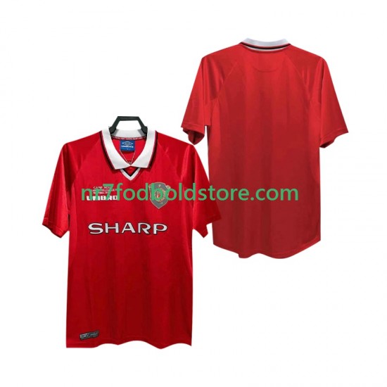 Manchester United Trøje 2000 Retro Mænd Hjemmebane Fodboldsæt 1999 Kortærmet