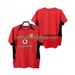 Manchester United Trøje Retro Mænd Hjemmebane Fodboldsæt 2004 2002 Kortærmet