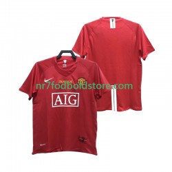 Manchester United Trøje 2007 Retro Mænd Hjemmebane Fodboldsæt 2008 Kortærmet