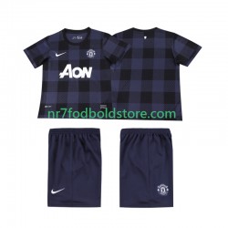 Manchester United Trøje 2013 2014 Retro Børn Udebane Fodboldsæt Kortærmet
