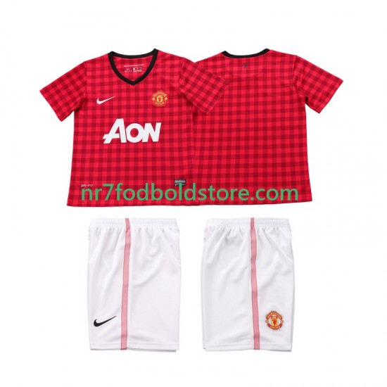 Manchester United Trøje 2012 2013 Retro Børn Hjemmebane Fodboldsæt Kortærmet