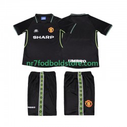 Manchester United Trøje Retro Børn 3. Valg Fodboldsæt 1998 1999 Kortærmet