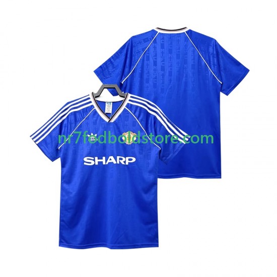 Manchester United Trøje 1988 1990 Retro Mænd 3. Valg Fodboldsæt Kortærmet