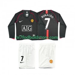 Manchester United Trøje Ronaldo 7 2007 Retro Børn Udebane Fodboldsæt 2008 Langærmet