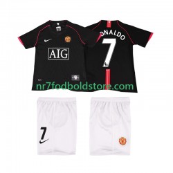 Manchester United Trøje Ronaldo 7 2007 Retro Børn Udebane Fodboldsæt 2008 Kortærmet