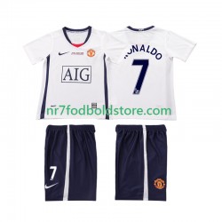 Manchester United Trøje Ronaldo 7 Champions League 2009 Retro Børn Udebane Fodboldsæt 2008 Kortærmet