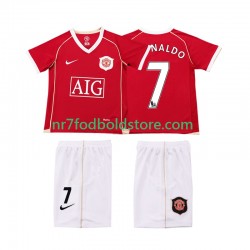 Manchester United Trøje Ronaldo 7 2007 Retro Børn Hjemmebane Fodboldsæt 2006 Kortærmet