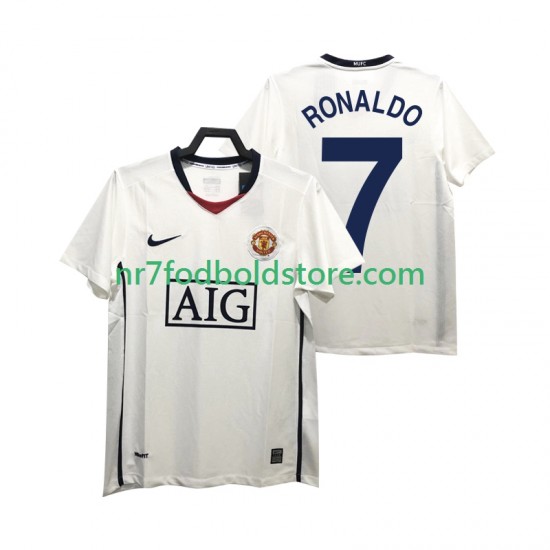 Manchester United Trøje Ronaldo 7 Premier League 2009 Retro Mænd Udebane Fodboldsæt 2008 Kortærmet