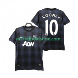 Manchester United Trøje Rooney 10 2013 2014 Retro Mænd Udebane Fodboldsæt Kortærmet
