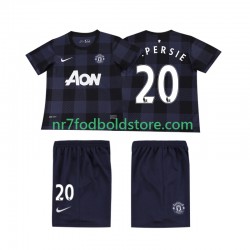 Manchester United Trøje V PERSIE 20 2013 2014 Retro Børn Udebane Fodboldsæt Kortærmet