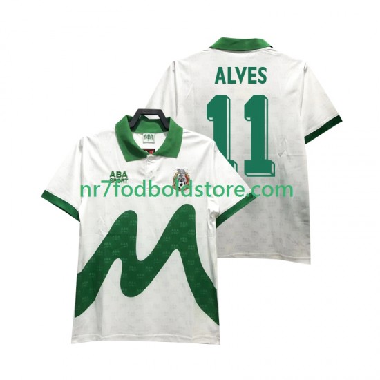 Mexico Trøje ALVES 11 1995 Retro Mænd Udebane Fodboldsæt Kortærmet