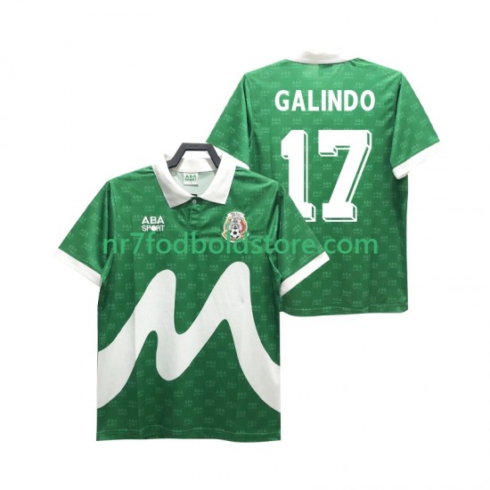 Mexico Trøje GALINDO 17 1995 Retro Mænd Hjemmebane Fodboldsæt Kortærmet