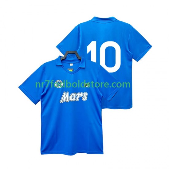 Napoli Trøje 10 1988 1989 Retro Mænd Hjemmebane Fodboldsæt Kortærmet
