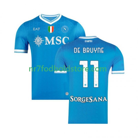 Napoli Trøje Kevin De Bruyne 11 Mænd Hjemmebane Fodboldsæt 2025-2026 Kortærmet