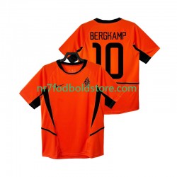 Holland Trøje BERGKAMP 10 Retro Mænd Hjemmebane Fodboldsæt 2002 Kortærmet
