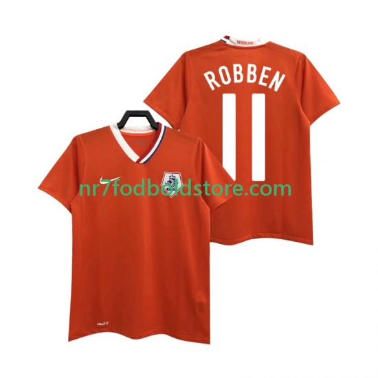 Holland Trøje ROBBEN 11 Retro Mænd Hjemmebane Fodboldsæt 2008 Kortærmet