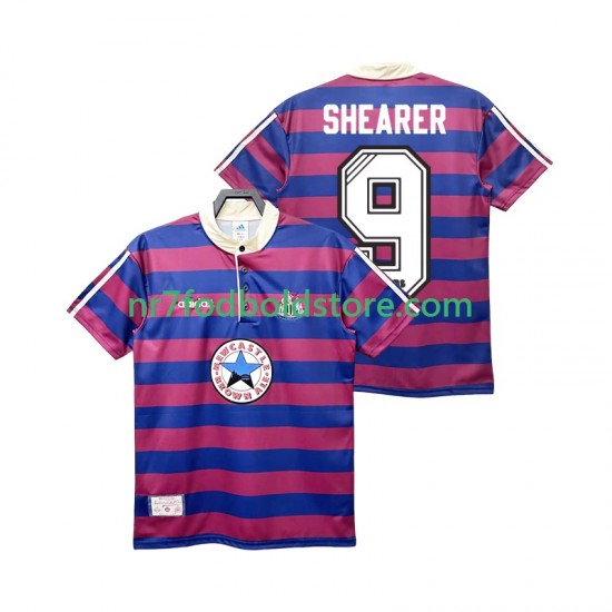 Newcastle United Trøje SHEARER 9 1995 1997 Retro Mænd Udebane Fodboldsæt Kortærmet