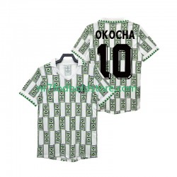 Nigeria Trøje OKOCHA 10 Retro Mænd Udebane Fodboldsæt 1994 Kortærmet