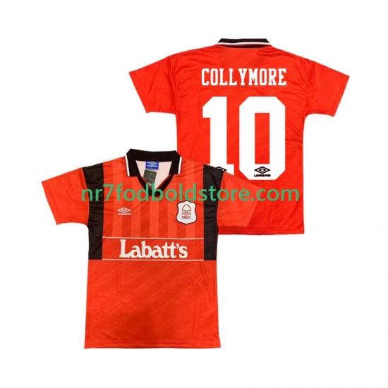 Nottingham Forest Trøje COLLYMORE 10 1995 Retro Mænd Hjemmebane Fodboldsæt 1994 Kortærmet